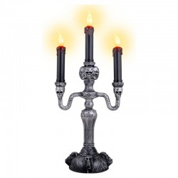 Chandelier lumineux crânes 3 LED's bougies 40cm
