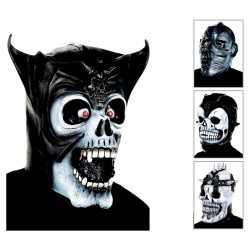 Masque latex crâne guerrier mix adulte