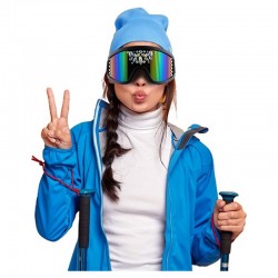 Lunette de ski fantaisie avec strass adulte