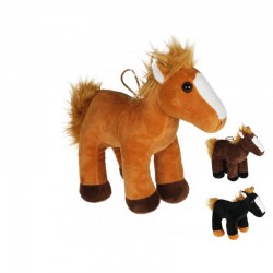 Peluche cheval poney debout "Dusty" 22 cm