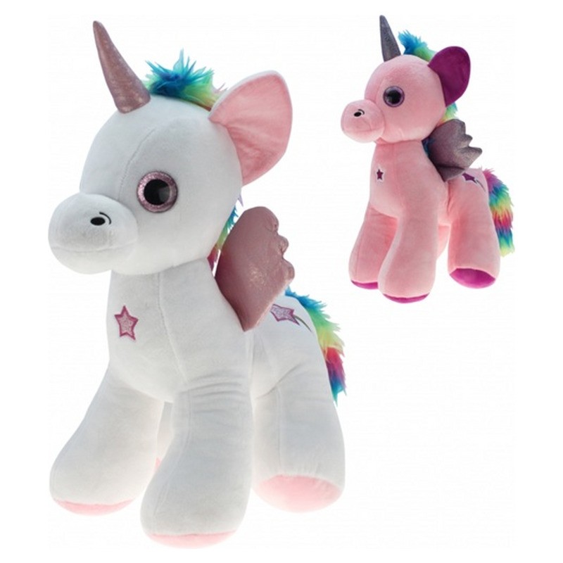 Peluche licorne debout "Emily" mix 30cm