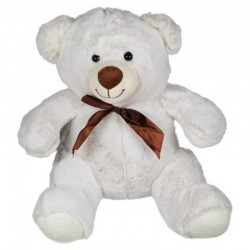 Peluche ours assis "Bert" avec noeud ruban 40cm