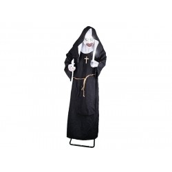 Nonne hantée lumineuse, sonore et motorisée 1,85 m