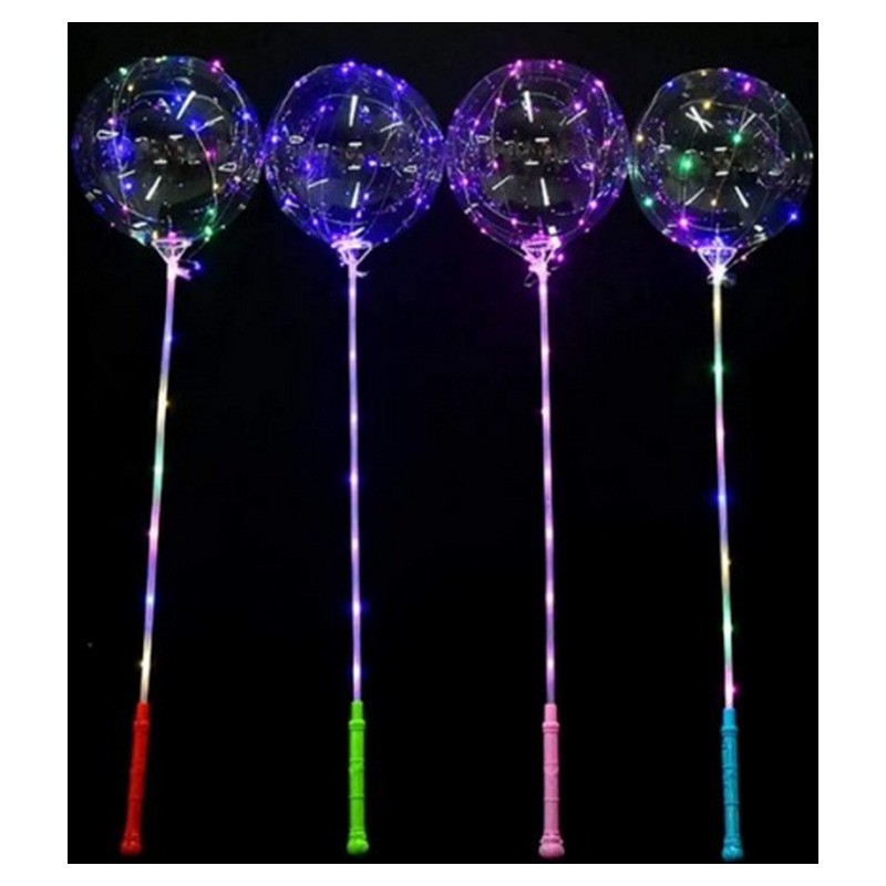 Lot vrac de 10 ballons bulle LED lumineux 1m