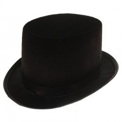 Chapeau haut de forme feutrine noir enfant 11cm