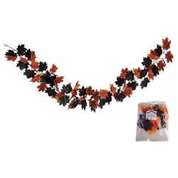 Guirlande avec feuilles d'automne Halloween 2m