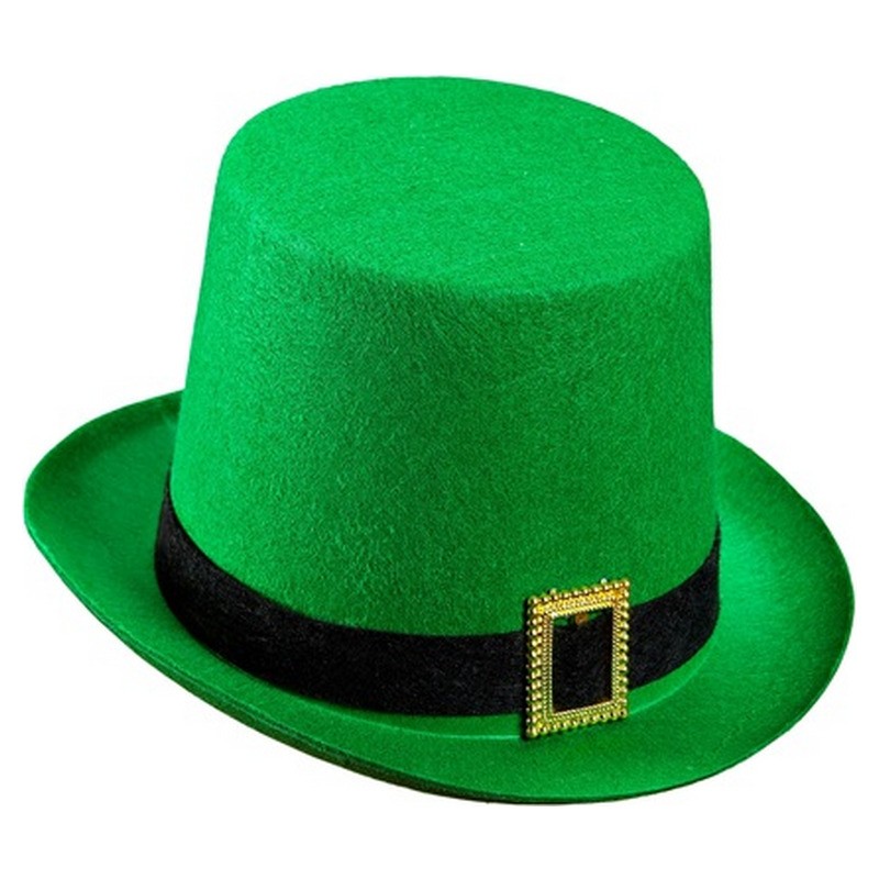 Chapeau haut de forme St Patrick vert 16cm