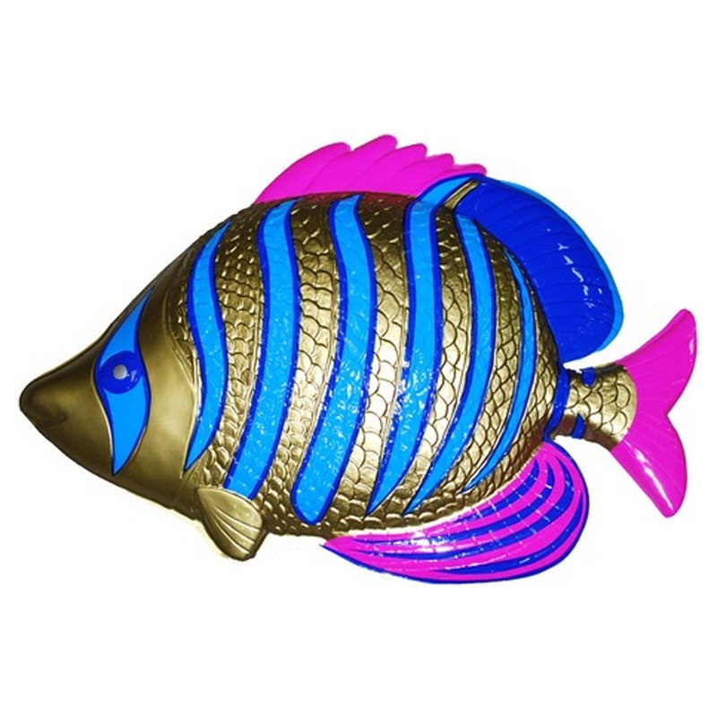 Décoration murale poisson corail multicolore 56x38cm