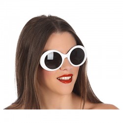 Lunettes rondes rétro vintage blanches adulte