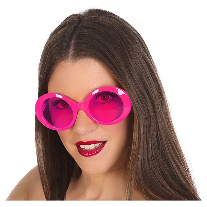 Lunettes rondes rétro vintage pink fuchsia adulte