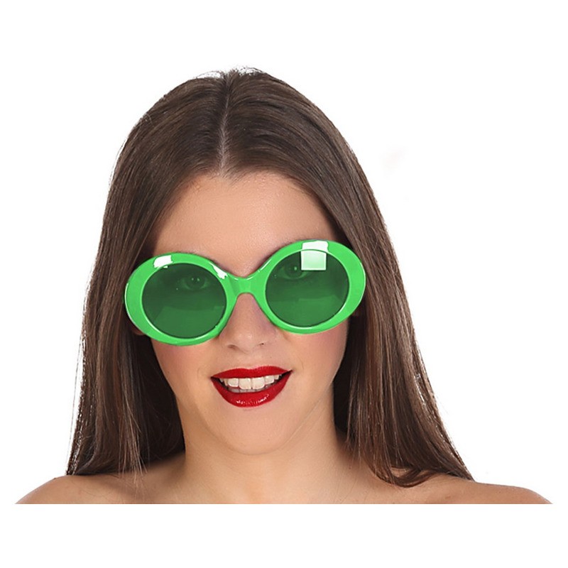 Lunettes rondes rétro vintage vert adulte