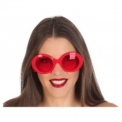 Lunettes rondes rétro vintage rouge adulte