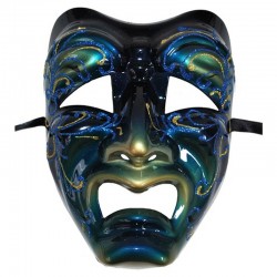 Masque coque vénitien luxe visage noir adulte