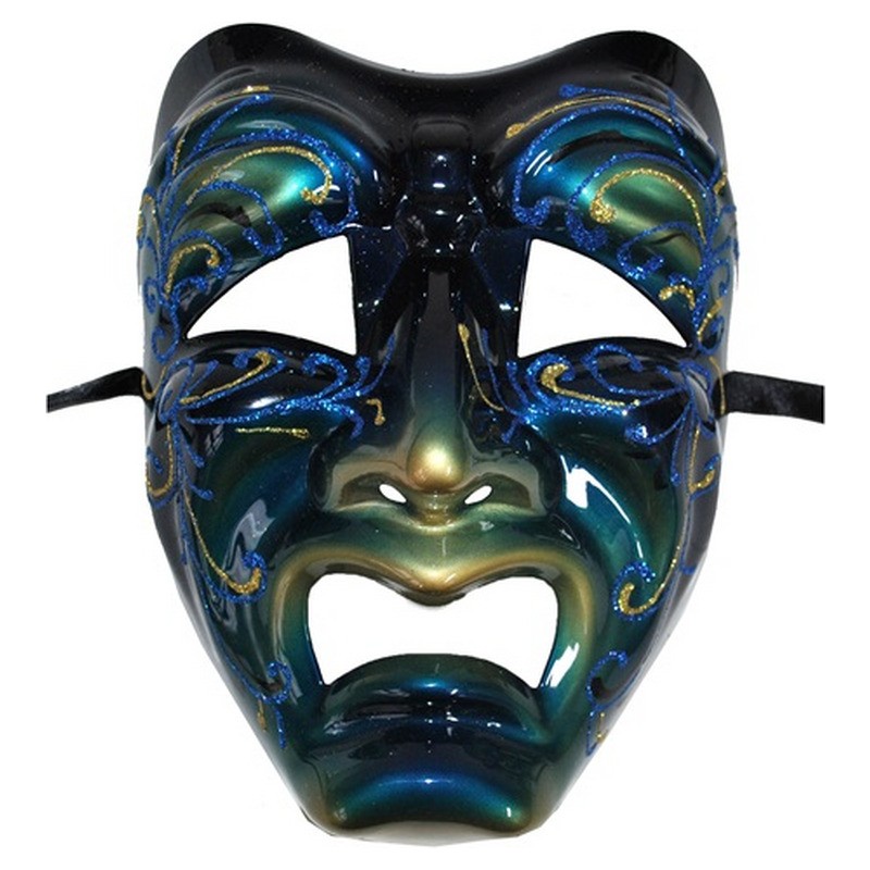 Masque coque vénitien luxe visage noir adulte