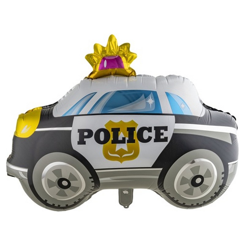Ballon aluminium mylar voiture de police 69x59cm