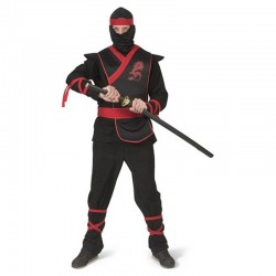 Déguisement de ninja noir 7 pièces homme taille XL/XXL