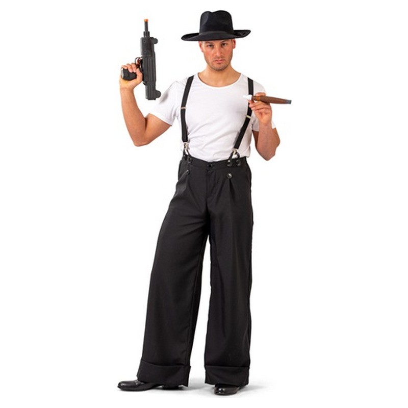 Pantalon large noir années 20 homme taille XL/XXL