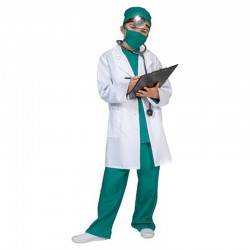 Blouse de médecin docteur chirurgien blanche enfant - taille 140 cm