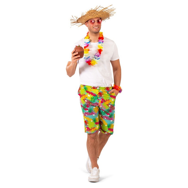 Short tahiti hawaï "Keanu" multicolore taille M/L