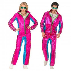 Déguisement survêtement rose métallisé flashy adulte taille L