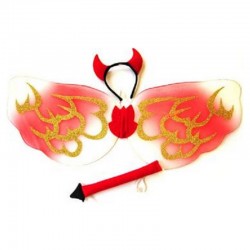 Set déguisement diable rouge 3 pcs