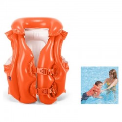 Gilet de natation gonflable orange 50x47 cm