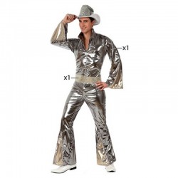 Combinaison disco argent 2 pièces homme taille XXL