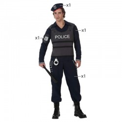 Déguisement policier 4 pièces homme taille XL