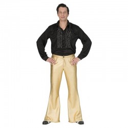 Pantalon pattes d'éléphant or homme taille M/L