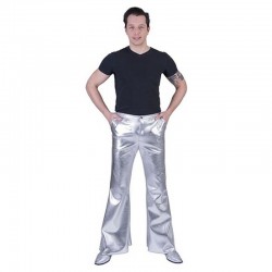 Pantalon pattes d'éléphant argent homme taille L/XL