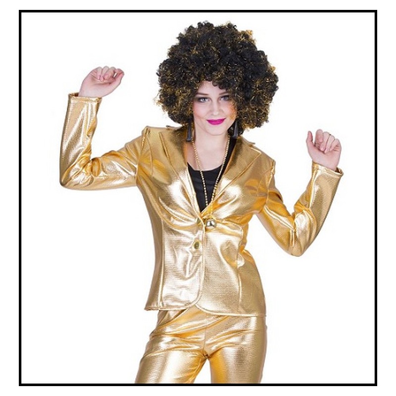 Veste disco métallisée or femme taille S/M