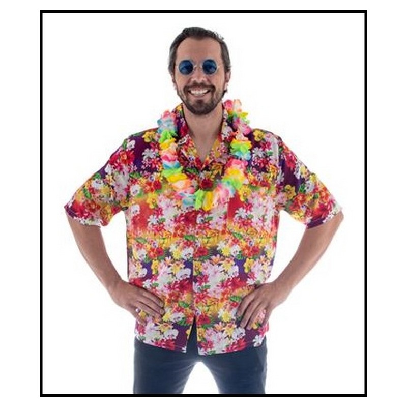 Chemise Tahiti Hawaï motifs Maui taille M/L