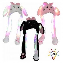 Bonnet lumineux LED "oreilles qui bougent" chat