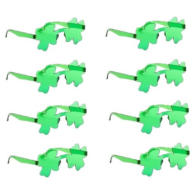 Lunettes transparentes trèfles St Patrick vertes