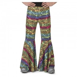 Pantalon pattes d'éléphant multicolore homme taille M/L