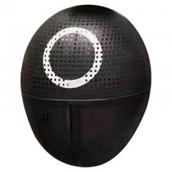 Masque coque noir motif rond adulte
