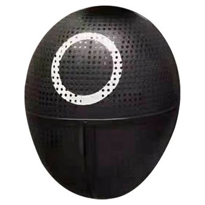 Masque coque noir motif rond adulte