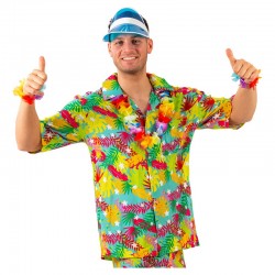 Chemise Tahiti Hawaï "Keanu" multicolore taille L/XL