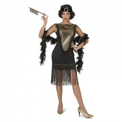 Robe Charleston Gatsby Girl noir et or femme taille S/M
