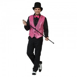 Gilet à sequins fuchsia homme taille XXL
