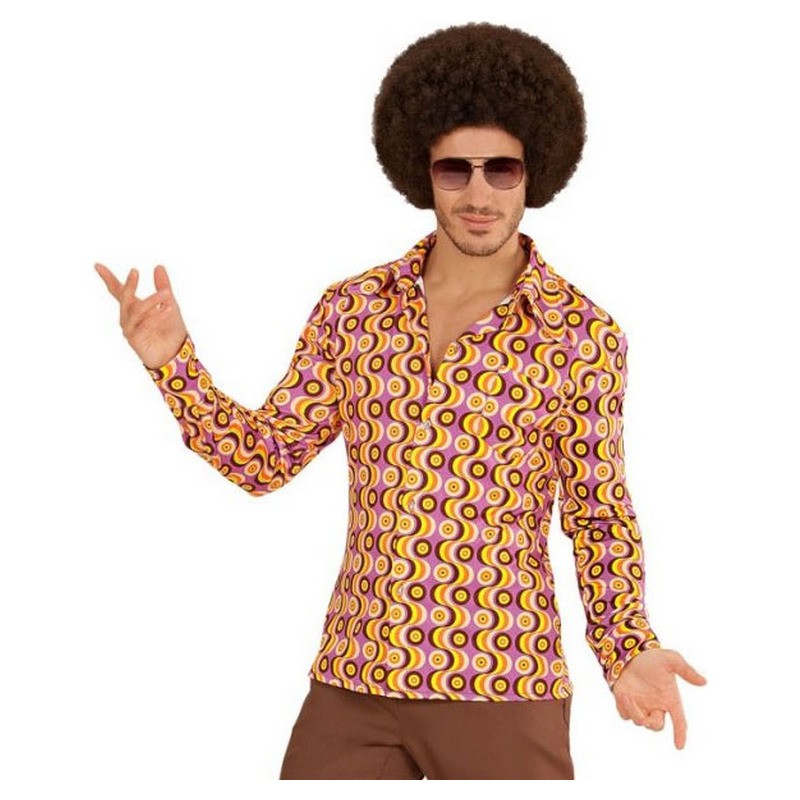 Chemise homme groovy années 70 - Taille L-XL