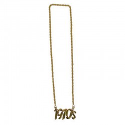 Collier métallique doré 1970's