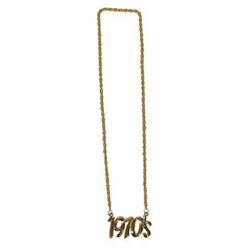 Collier métallique doré 1970's