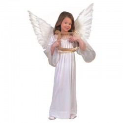 Robe d'ange avec finitions dorées fille taille 140 cm