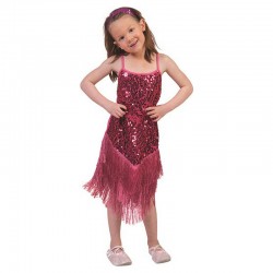 Robe charleston à sequins rose fille taille 152cm
