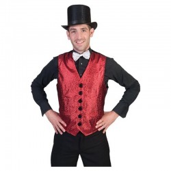Gilet rouge à paillettes homme taille L/XL