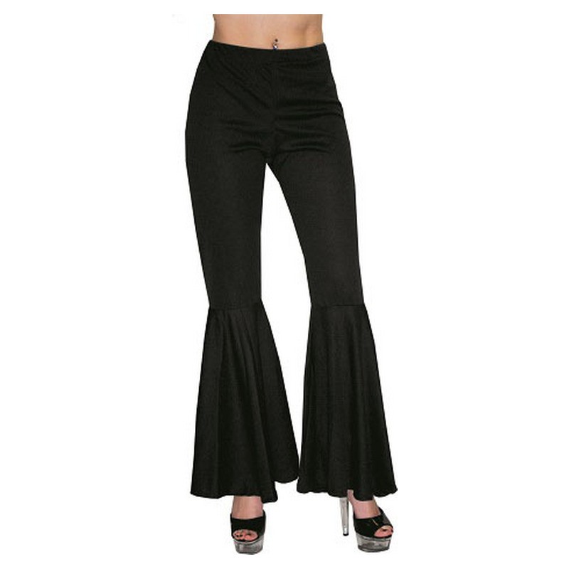 Pantalon pattes d'éléphant noir femme taille L