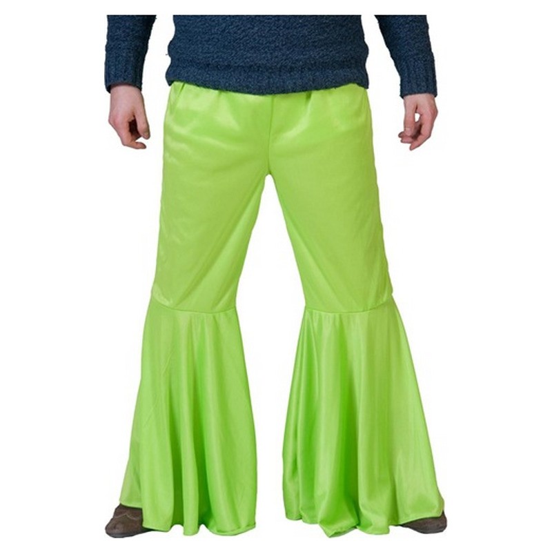 Pantalon pattes d'éléphant vert homme taille M/L