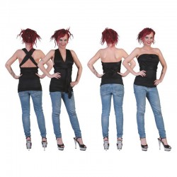 Bustier noir femme taille unique