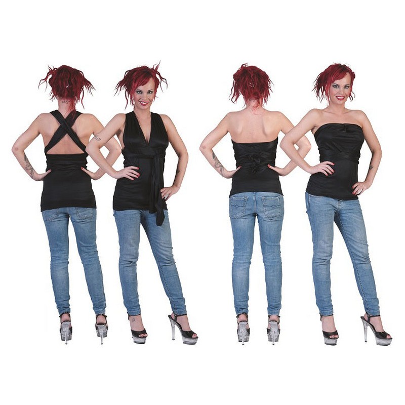 Bustier noir femme taille unique